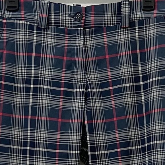 Nike Golf Tour Performance DRI-FIT Plaid Pants Size 4 Navy Pink White - Picture 4 of 9